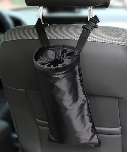 Flaconi Car Trash Can,Water Resistant Leak Proof Garbage Pail, Multifunctional Automotive Bin,Hanging Wastebasket for Car,car Vehicle Back Seat Headrest Litter Trash,Fits Cars,SUV,Truck