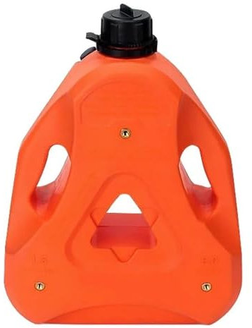 RVIFY Jerrican Essence Bidon de Carburant en Plastique PE de 1,6 gallons, réservoir d'essence et d'huile, Jerry pour Accessoires de remorques Bidon Essence(Orange)