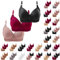 3 Pack Plus Size Bras for Women Non Wired Comfy Adjustable Straps Push Up Bra UK Clearance Underwear Solid Colour Breathable Everyday Bras Firm Hold Comfort Bras for Women Thin Strap Lace Bras Black
