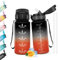 HoneyHolly Trinkflasche 500ML, Auslaufsicher, Trinkflasche Kohlensäure Geeignet, Wasserflasche BPA-Frei, Sportflasche mit Strohhalm, Trinkflaschen Sport für Kinder, Schule, Büro