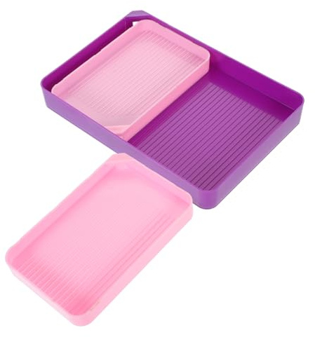 Diamond Sorting Tray Set for DIY Crafting and Bead Storage | Plastic Large Capacity Organizer, Lines up Rhinestones and Beads Neatly, 3 Piece Set for Diamond Art