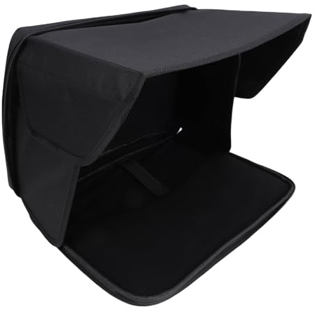 Dilwe Pare-Soleil pour Ordinateur Portable, Housse Portable Pliable en Polyester Bloque la Lumière du Soleil et Réduit L'éblouissement, avec Rabats Réglables pour la Protection de la