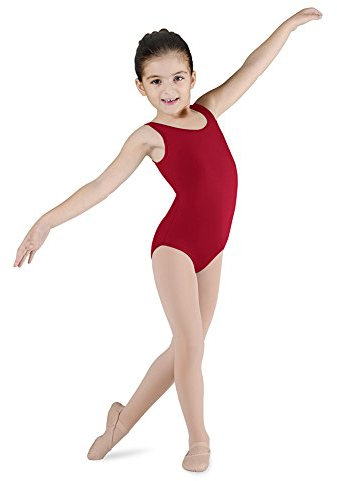 Bloch Mädchen Dynamic Leotard Dynamischer Microlux Tank-Trikot, rot, 4-6
