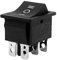 Commutateur professionnel à 6 bornes 3 positions 16 A 250 V AC 20 A 125 VAC SPDT ON/OFF/ON Snap Switch Noir