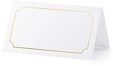 PartyDeco Platzkarten mit goldfarbenem Rahmen
