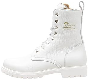 Panama Jack Damen Frisia Combat Boot, Blanco, 36 EU