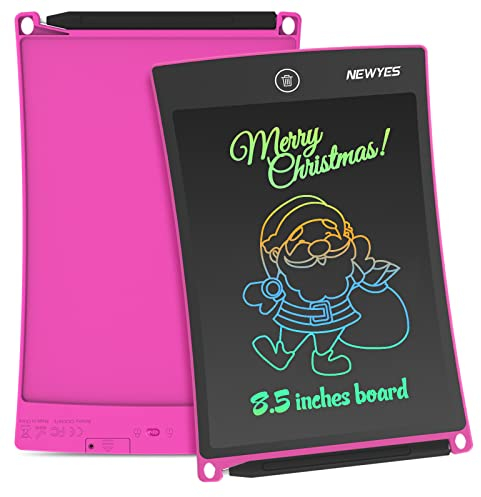 NEWYES 085A-PK Toddler Toys Gifts for 2 3 4 5 6 Year Old Boys Girls, LCD Writing Tablet 8.5 inch Kids Doodle Board, Drawing Pad for Birthday,Christmas, Pink