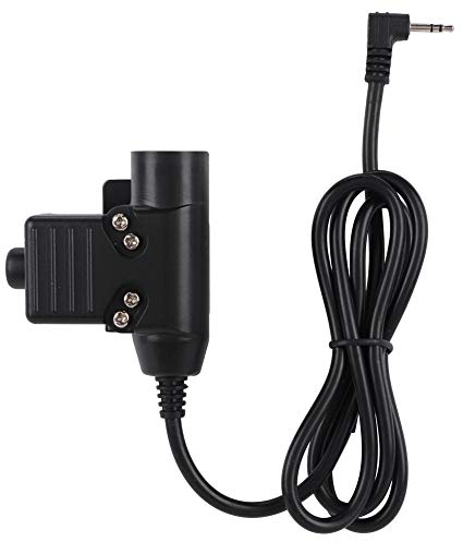 PTT-Funkkabel, 2,5 mm, Einlochmontage, für Funk-Walkie-Talkie für 1-polig für Ztactical Bowman Elite II, U94-Ptt, Standardstecker, einfach zu bedienen, multifunktional, schwarz