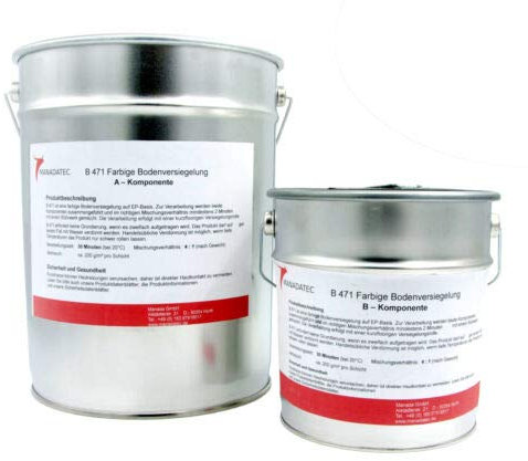 MANADATEC 2k Epoxidharz Bodenbeschichtung 5kg I RAL 5012 Lichtblau I Lösemittelfrei, Umweltfreundlich & Geruchsneutral I Beschichtung für Garagen- & Kellerböden I Hohe Schlagfestigkeit