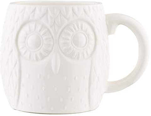 Oversized Embossed Owl Coffee or Tea Mug, 20 oz
