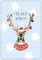 DeCoArt... Set 3 Weihnachtspostkarten Hirsch mit Heiligenschein Heiliger Bimbam Weihnachtskugeln 15 x 10,5 cm