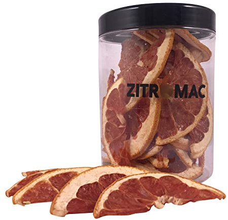 90gr Getrocknete Grapefruit für Cocktails - Getrocknete Früchte ohne Zucker für Cocktails, Dekoration, Süßwaren, Weihnachten, Getränke - 100% Natürliche Getrocknete Scheiben ohne Zusatzstoffe