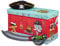 Relaxdays Sitzbox Kinder, Faltbare Aufbewahrungsbox mit Stauraum, Deckel, Piratenmotiv, Jungen & Mädchen, 50 Liter, rot, 10025726_1177, Pirat