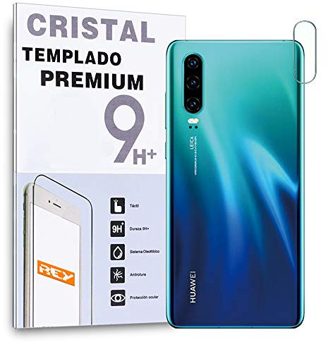 REY Protector de Pantalla Cámara Trasera de Huawei P30, Cristal Vidrio Templado Premium