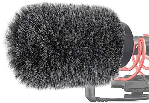 Antivento per Microfono NTG - Filtro Anti-pop Windscreen per Rode VideoMic NTG Microfoni con Lunghezza Massima Dello Slot 100 mm (3.9) e Diametro 18-24 mm di YOUSHARES (Shag, Grigio)