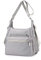 YANAIER Rucksack Tasche Damen 3 in 1 Handtasche Schultertasche Stilvolle Multifunktionale Umhängetaschen für Reise Outdoor Alltag Schule Einkauf Grau