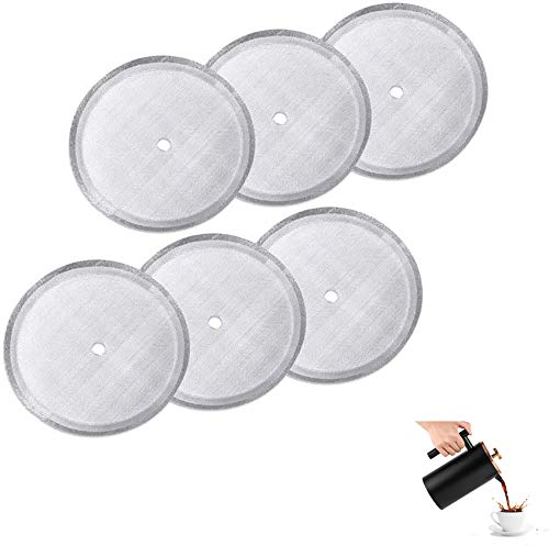 MaxMiuly Reusable Cafetiere mesh Stateliness Steel Filter Mesh Screen,French Press Universal Replacement 34oz/8 Cup Filter Mesh (1000ML/9.5CM)