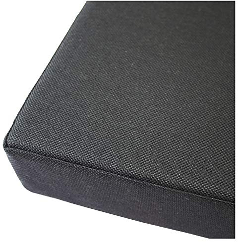 wangk Dickes Schaumstoff-Bankkissen, 10 cm dick, Bank-Auflage, waschbar, für Innen- und Außenbereich, Möbel-Sitzkissen für Küchenbank/Bankauflage Bankkissen Auflage -Schwarz 60x35x10cm(23x14x4in)