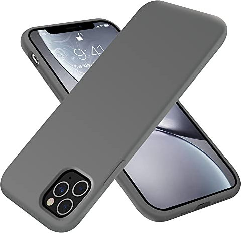 OTOFLY Compatible with iPhone 11 Pro Max Case,ultra slim fit iPhone case liquid silicone gel cover with full body protection anti-scratch shockproof case,Space Gray