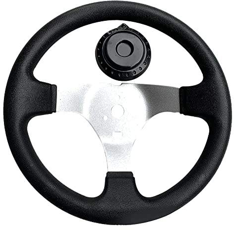 iSpchen Sportlenkrad Go Kart Rennlenkrad Universal 30cm/11,81 Zoll Drift Racing lenkräder Auto Tuning Sport lenkrad für Go-Kart Steering Wheel Schwarz