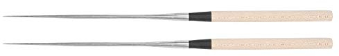 Palillos de Sushi Japoneses, Mango de Madera de Acero Inoxidable, Palillos de Punta Especial, Palillos de Cocina que Pueden Quitar las Espinas de Pescado, Adecuados para Restaurantes, Hogares,(S)