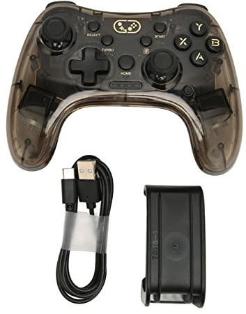 Controller di Gioco Wireless, Gamepad Bluetooth con Retroilluminazione RGB USB Integrato Due Motori di Vibrazione per PC Computer TV per per