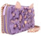 Depesche 12149 TOPModel Lilac Leo Love - Gefüllte 2-Fach Federtasche zum Umhängen, mit Plüsch in Lila, Leo-Print und Ohren, Federmäppchen mit Buntstiften, Lineal, Schere uvm.