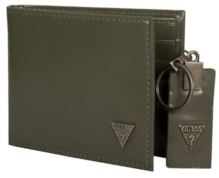 Guess Mann Brieftasche + Schlüsselbund Set 6CC 12,5 x 9,8 cm Artikel SM4101 LEA98, GRY Gris/Grey, UNICA - ONE SIZE