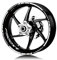 Motorrad Für BMW F900XR F900 Xr F 900xr Reifen Wasserdicht Rad Logo Aufkleber Felge Persönlichkeit Reflektierende Streifen Anzug Schmücken (Color : Reflective White)