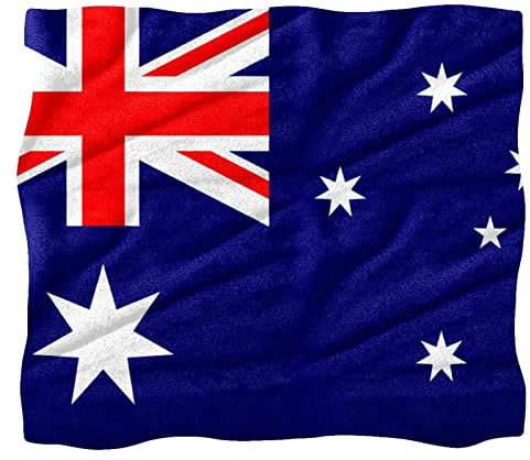 TBOUOBT Überwurfdecke, Bettdecke, Komfort, weich, flauschig, für Jungen und Mädchen,Australische Bundesflagge