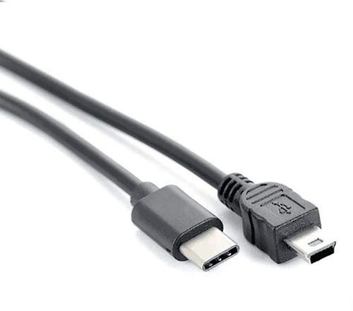 CABLEPELADO Câble USB C vers Mini USB Synchronise et Charge | Transfert de Données 480 Mbit/s | Compatible avec Micro Blue Yeti, PS3, Wii U Pro, Disque Dur Externe, Caméras Numériques, MP3 | 2 Mètres
