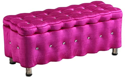 Aufbewahrungshocker Nordic Rest Kreativer Schuhwechselhocker Garderoben-Umkleidekabinenhocker Bekleidungsgeschäft Bank Sofahocker Betthocker (Farbe: Rosarot, Größe: 40 x 40 x 40 cm/15,7 x 15,7 x 15,7