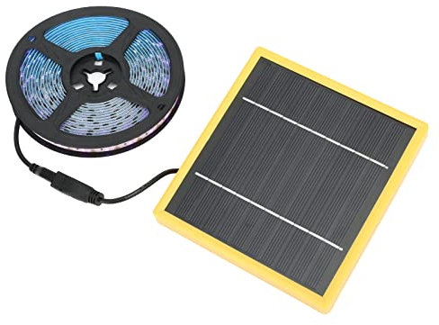 Sunlight Plant Lamp Strip, Waterproof Solar Grow Lamp Strip Powered Growing with Solar Panel for Indoor Seedings 5V 5W