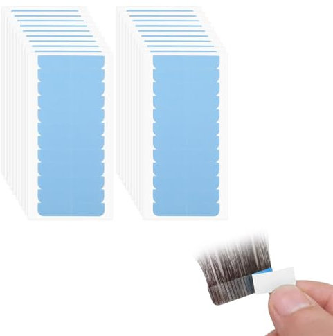 120 Stück Hair Extension Tape Haarverlängerungsband, doppelseitiges Haarband, Ersatztapes Klebestreifen, Echthaar-Tape-Tabs, Tape-in-Verlängerungs-Ersatzband, Perückenband