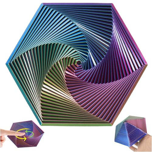 Fractal Fidget Hexagon,Antistress Fidget Toys,3D-Druck Hexagon Cube Fidget Gear Spielzeug,Anti Stress Spielzeug,Sensorik Spielzeug für Kids Adults Angst Stresslinderung