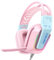 TaChaLa Pink Gaming Headset with Mic for PC PS4 PS5 Xbox One Switch Kids Cute Gamer Headphones Video Game Computer Gaming Headsets with Noise Cancelling Microphone Gaming Head Set Laptop Accessories