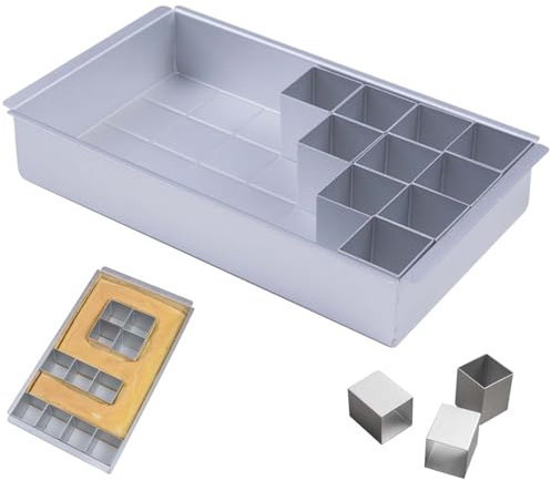 Asfrode Antihaft Backformen Kuchenform Verstellbar für Groß Buchstaben Zahlen DIY Backen Alphabet Formen Set Aluminium Backformen Zahlenbackform Hochzeit Geburtstag Taufe
