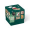 SURPRISA Geschenkbox für Weihnachten, Rätselbox Geldgeschenke Verpackung mit weihnachtlichen Briefmarken, Nostalgie-Design, Größe M (16cm)