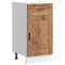 vidaXL Küchenunterschrank Porto Altholz-Optik Holzwerkstoff, Spülenunterschrank, Schrank Küche, Lagerschrank, Unterschrank für Küche, Küchenzeile