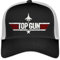 Spreadshirt Top Gun Jet Logo Used Look Trucker Cap, One Size, Schwarz/Steingrau