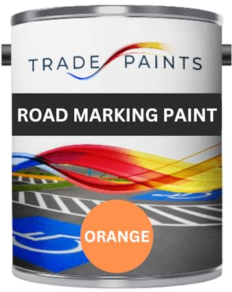 Heavy Duty Road Line Car Park Marking Paint (Orange, 2.5 Litre)