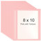Sourcing Map Lot de 10 cadres photo en carton rose avec texture 20,3 x 25,4 cm avec film transparent pour affichage