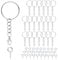 35 Pièces Anneau Porte Clé, Chainette Porte Clé, Attache Porte Clés avec Chaîne, 25 mm Attache Porte Clef, Split Porte Clef Anneaux pour DIY Bricolage Bijoux Support Porte Clé Sacs Décor (Argent)