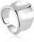 ALEXCRAFT Silber Ringe Damen, Chunky Ringe Verstellbar Offen Wasserfest Freundin Temperament Persönlichkeit Ring Mama Engagement Promise Verstellbar Ring Schmuck für Damen Frauen