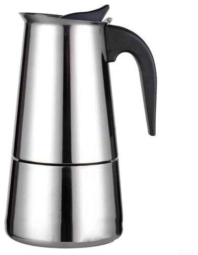 Cafetière à moka haut de gamme en acier inoxydable pour toutes sources de chaleur, régulation de la pression et design élégant pour les amateurs de café (450 ml)