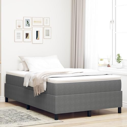 GCHDHAPB Boxspringbett Hellgrau 120x200 cm Cordstoff