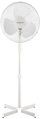 ADEPTNA 16-Inch Oscillating Pedestal Fan with Adjustable Height 3 Speed Settings 40W Motor Tilting Head and Oscillation Free-Standing Electric Cooling Fan for Home, Bedroom, Living Room or Office