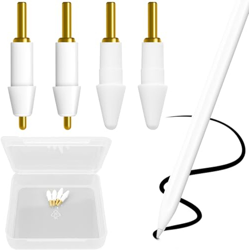 4 Pcs Replacement Tips Compatibel für Xiaomi Pad 6 11 Zoll Stylus Tip, Metal Wear-Resistant Pen Nibs, Metal Tips Set Precise Control Compatible, for Xiaomi Pad 6 11 inch Stylus Tip, Screen-Friendly