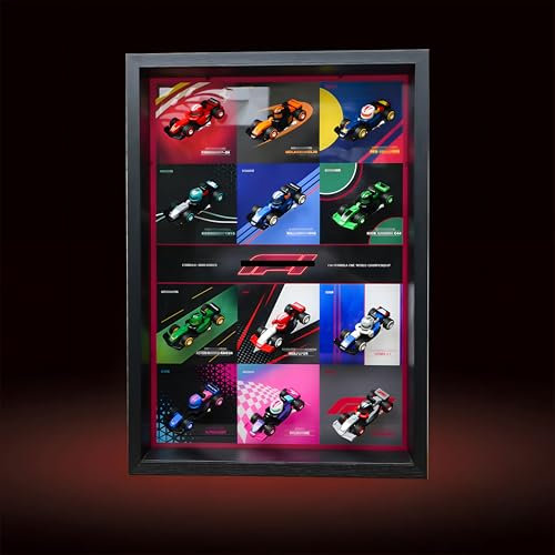 Acrylic Display Wallboard for L-e*g-o 71049 F1® Racing Cars Building Set,Storage Rack,Wall Mount Display Stand,Compatible with 71049(Frame only, kit not Included)