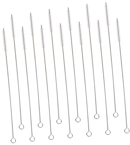 Vaguelly 15Pcs Nylon Bottle and Straw Cleaning Brush Durable Stainless Steel Pipe Cleaner for Bottles and Reusable Straws Dishwasher Safe for Hard to Reach Areas